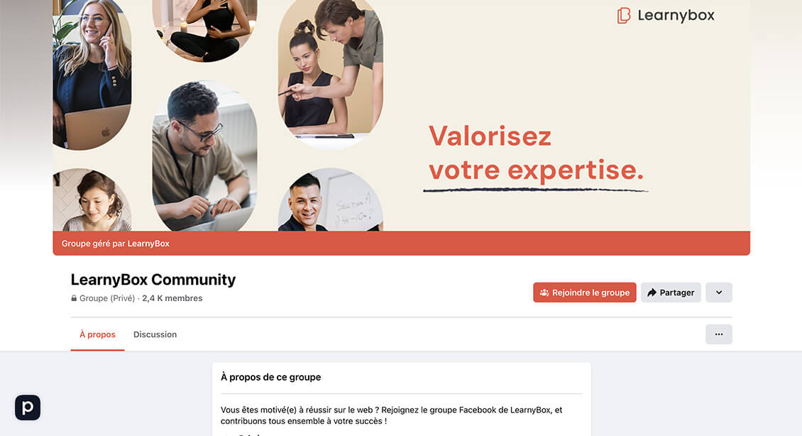 Groupe Facebook de LearnyBox Community